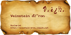 Veinstein Áron névjegykártya